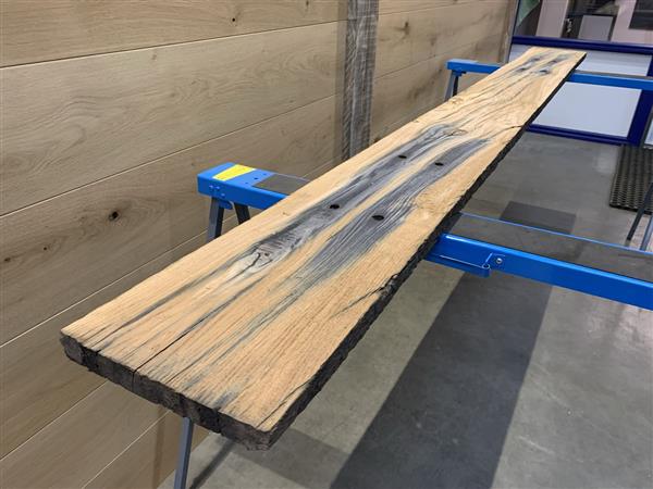 Grote foto 30x250 mm eikenhouten spoorplanken 260 cm lengte doe het zelf en verbouw hout en planken