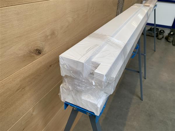 Grote foto hardhouten binnendeurkozijn stomp 56x115mm wit doe het zelf en verbouw hout en planken