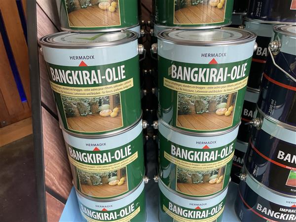 Grote foto hermadix bankirai 2.5 liter olie doe het zelf en verbouw hout en planken