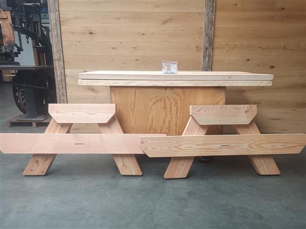 Grote foto douglas picknick tafel 250cm bouwpakket doe het zelf en verbouw hout en planken