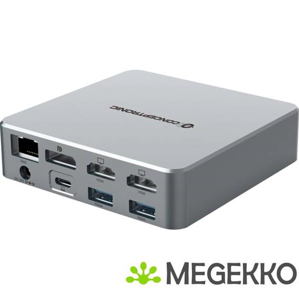 Grote foto conceptronic donn25g laptop dock poortreplicator bedraad usb 3.2 gen 2 3.1 gen 2 type c zilver computers en software overige computers en software