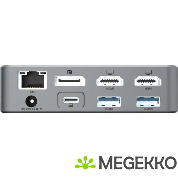 Grote foto conceptronic donn25g laptop dock poortreplicator bedraad usb 3.2 gen 2 3.1 gen 2 type c zilver computers en software overige computers en software