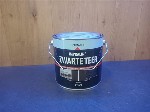 Grote foto zwarte teer hermadix 2.5l doe het zelf en verbouw hout en planken