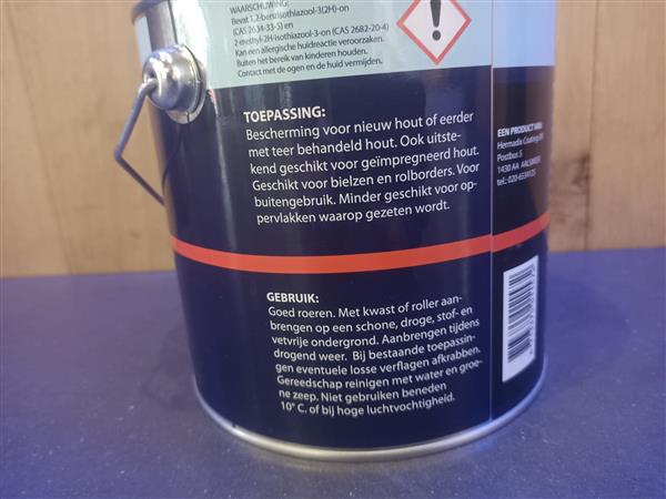 Grote foto zwarte teer hermadix 2.5l doe het zelf en verbouw hout en planken
