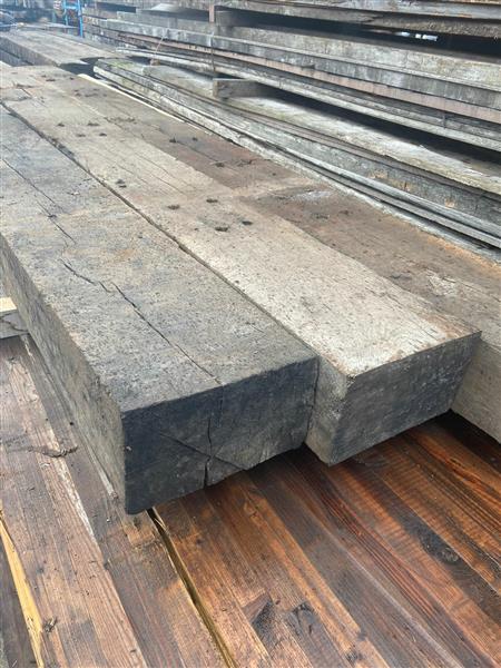Grote foto eiken bielzen gebruikt zonder teer 350 370cm doe het zelf en verbouw hout en planken