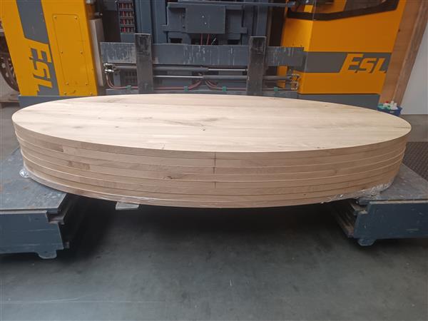 Grote foto ovale eiken tafelblad 40 mm dik 100x240cm doe het zelf en verbouw hout en planken