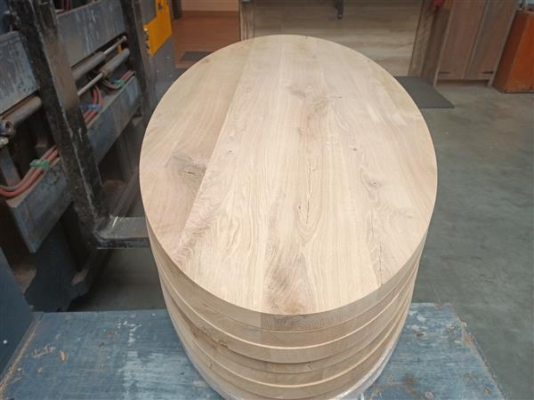 Grote foto ovale eiken tafelblad 40 mm dik 100x240cm doe het zelf en verbouw hout en planken