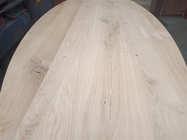 Grote foto ovale eiken tafelblad 40 mm dik 100x240cm doe het zelf en verbouw hout en planken