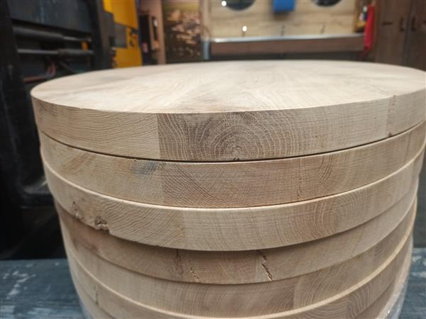 Grote foto ovale eiken tafelblad 40 mm dik 100x240cm doe het zelf en verbouw hout en planken