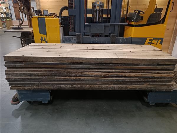 Grote foto 40x250 mm eikenhouten spoorplanken 260 cm lengte doe het zelf en verbouw hout en planken