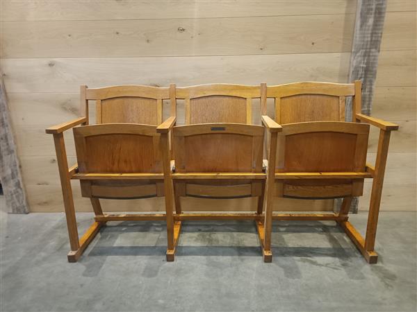 Grote foto klapstoel kerkbank uniek 3 zitting doe het zelf en verbouw hout en planken