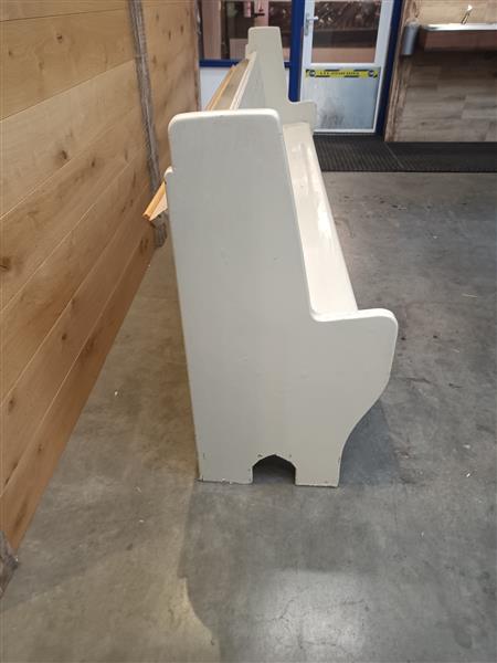 Grote foto kerkbank grenen wit 305cm doe het zelf en verbouw hout en planken
