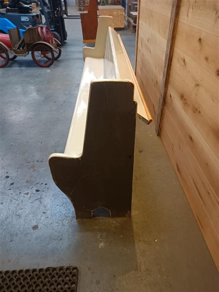 Grote foto kerkbank grenen wit 305cm doe het zelf en verbouw hout en planken