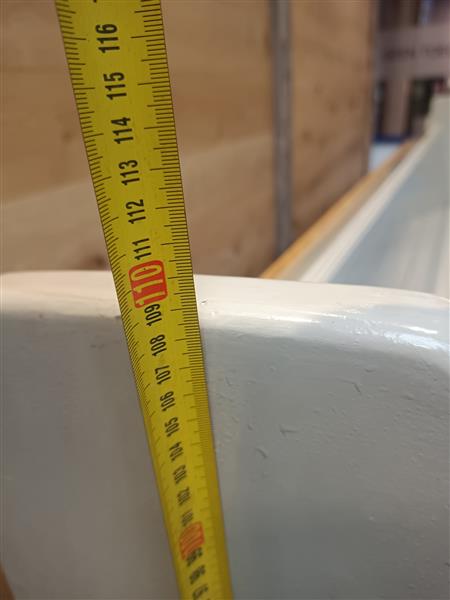 Grote foto kerkbank grenen wit 305cm doe het zelf en verbouw hout en planken