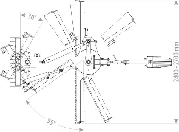 Grote foto kraffter grondschuif 2.40 3.00m zwaar horizontale regeling agrarisch mechanisatie