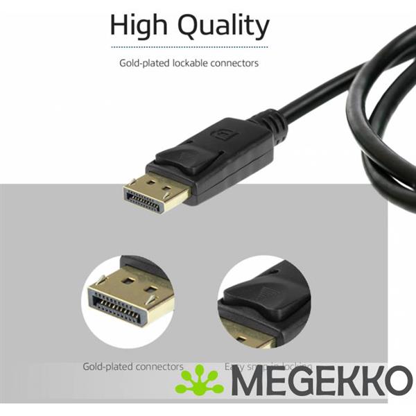 Grote foto act displayport 1.4 kabel 8k 1m computers en software overige computers en software