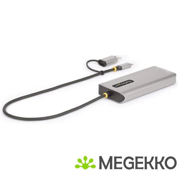 Grote foto startech.com usb c multiport adapter met ingebouwde usb c naar usb a dongle dual hdmi 4k30hz 1080p computers en software overige computers en software