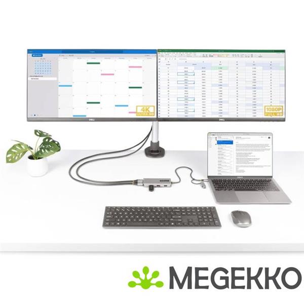 Grote foto startech.com usb c multiport adapter met ingebouwde usb c naar usb a dongle dual hdmi 4k30hz 1080p computers en software overige computers en software