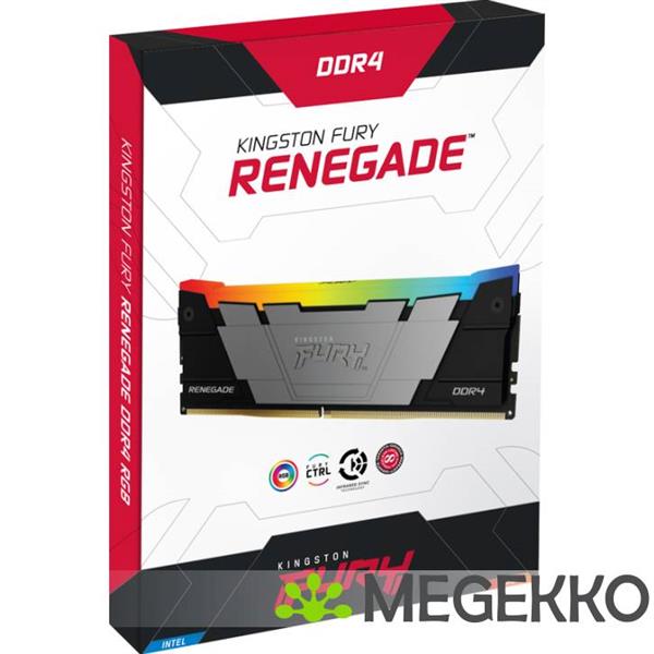 Grote foto kingston technology fury renegade rgb geheugenmodule 16 gb 1 x 16 gb ddr4 3200 mhz computers en software harde schijven