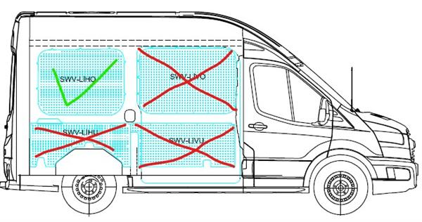 Grote foto perfopaneel nieuw ford transit l2 h2 vwad links achter boven nr 1249 auto onderdelen overige auto onderdelen