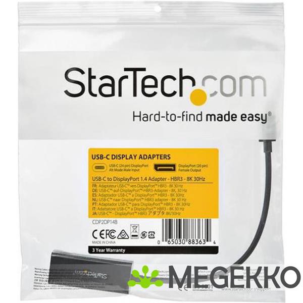 Grote foto startech.com usb c displayport adapter 8k 30hz computers en software overige computers en software