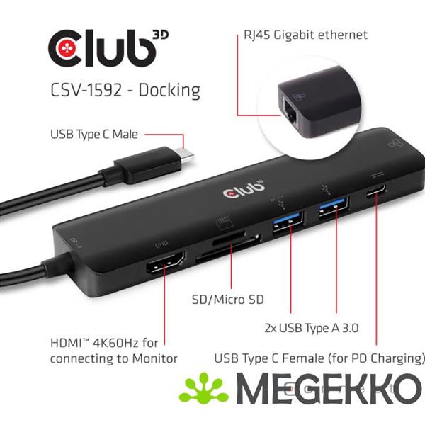 Grote foto club 3d usb c 7 in 1 hub computers en software overige computers en software