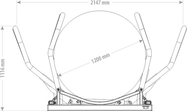 Grote foto ronde balenklem met 1 hydraulische cilinder agrarisch mechanisatie