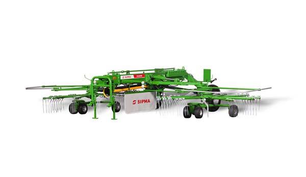 Grote foto sipma zk650t hark dubbele rotor agrarisch mechanisatie