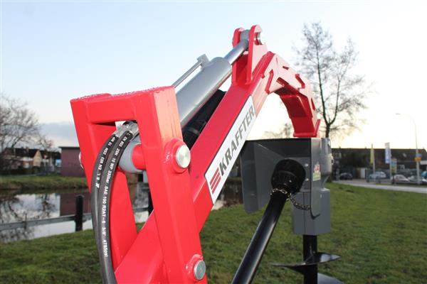 Grote foto kraffter grondboor frame hydraulisch agrarisch mechanisatie