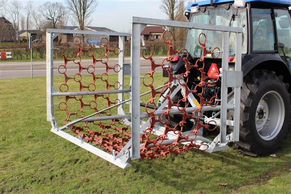Grote foto weidesleep 8m 4rijen hydraulisch gegalvaniseerd agrarisch mechanisatie
