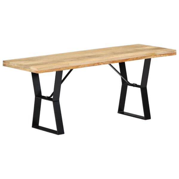 Grote foto vidaxl bankje 110 cm massief mangohout huis en inrichting stoelen