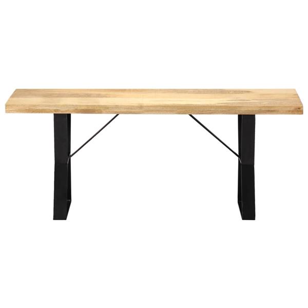 Grote foto vidaxl bankje 110 cm massief mangohout huis en inrichting stoelen