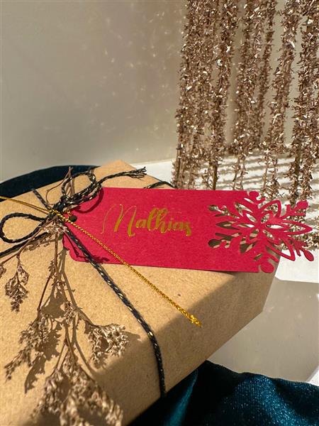 Grote foto 9 kraft cadeaulabels gepersonaliseerd set 9 labels in verschillende maten gepersonaliseerd kinderen en baby overige
