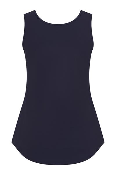 Grote foto travel top met kant uni dark blue 2129 kleding dames t shirts