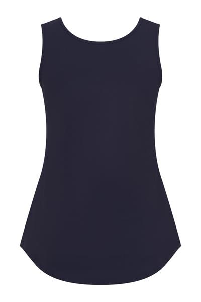 Grote foto travel top met kant uni dark blue 2129 kleding dames t shirts