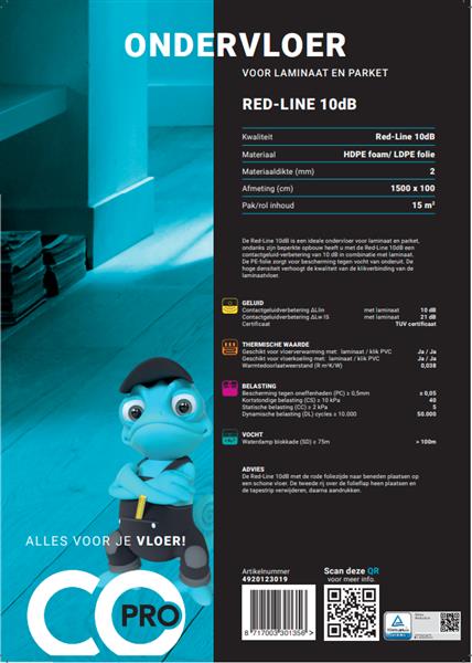 Grote foto ondervloer heat foil red line 10db doe het zelf en verbouw tegels