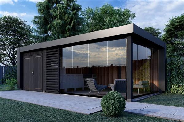 Grote foto overkapping verona type d 915 x 400 cm tuin en terras tuinhuisjes en blokhutten