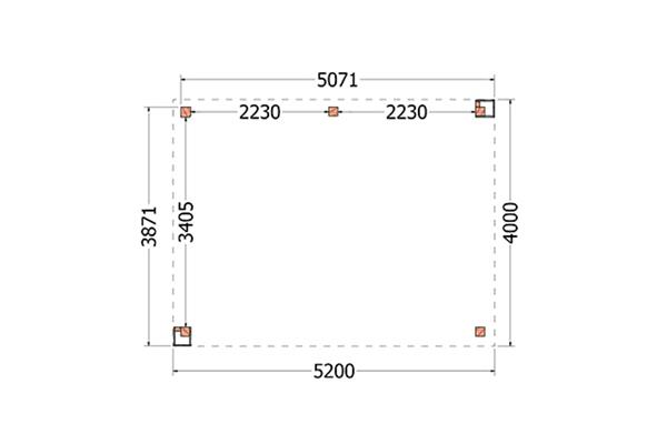 Grote foto overkapping verona type d 520 x 400 cm tuin en terras tuinhuisjes en blokhutten