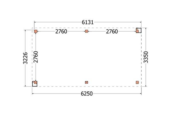 Grote foto overkapping verona type d 625 x 335 cm tuin en terras tuinhuisjes en blokhutten