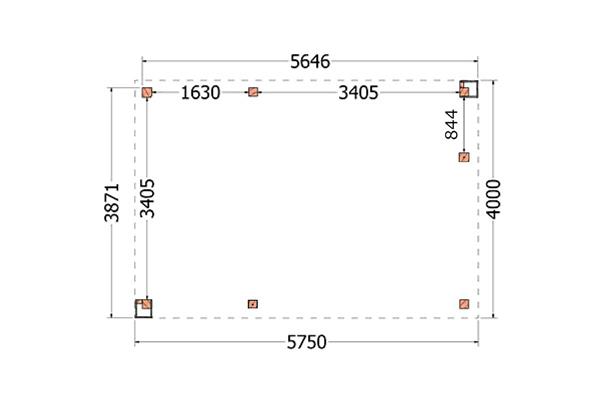 Grote foto overkapping verona type c 575 x 400 cm tuin en terras tuinhuisjes en blokhutten