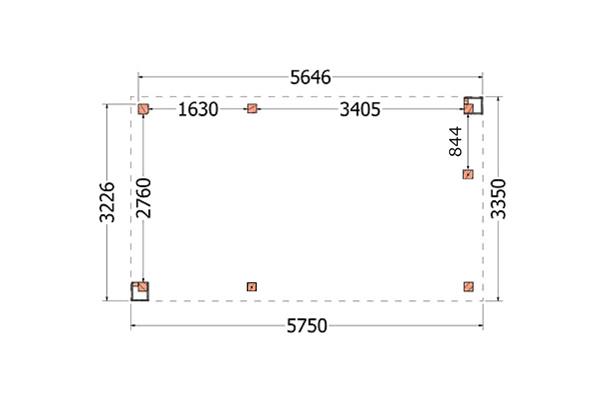 Grote foto overkapping verona type c 575 x 335 cm tuin en terras tuinhuisjes en blokhutten