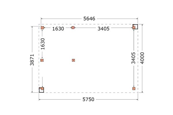Grote foto overkapping verona type b 575 x 400 cm tuin en terras tuinhuisjes en blokhutten