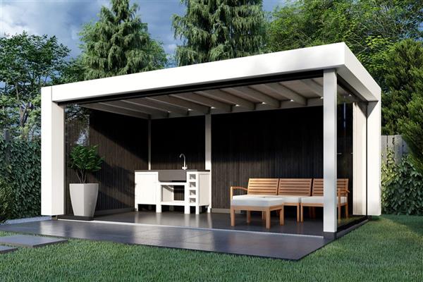 Grote foto overkapping verona type a 575 x 400 cm tuin en terras tuinhuisjes en blokhutten