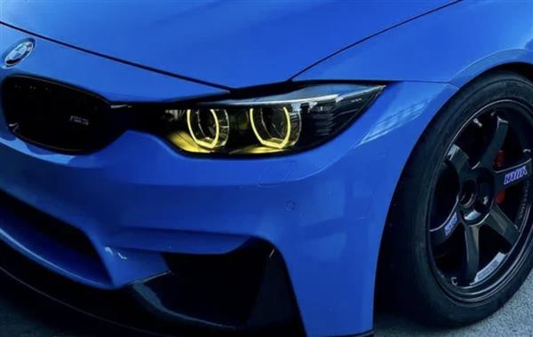 Grote foto dit betreft een set bmw 4 serie f32 f33 f36 gele csl drl angel eyes modules auto onderdelen tuning en styling
