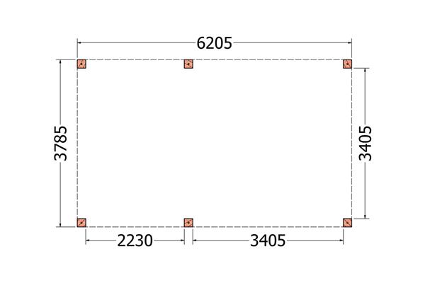Grote foto overkapping palermo xxl type b 625 x 380 cm tuin en terras tuinhuisjes en blokhutten