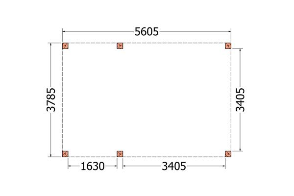 Grote foto overkapping palermo xxl type b 565 x 380 cm tuin en terras tuinhuisjes en blokhutten