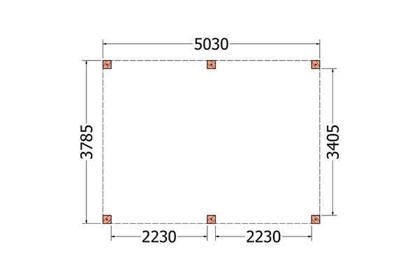 Grote foto overkapping palermo xxl type b 505 x 380 cm tuin en terras tuinhuisjes en blokhutten