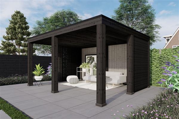 Grote foto overkapping palermo xxl type a 610 x 315 cm tuin en terras tuinhuisjes en blokhutten