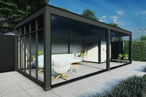 Grote foto overkapping palermo type c 600 x 255 cm tuin en terras tuinhuisjes en blokhutten