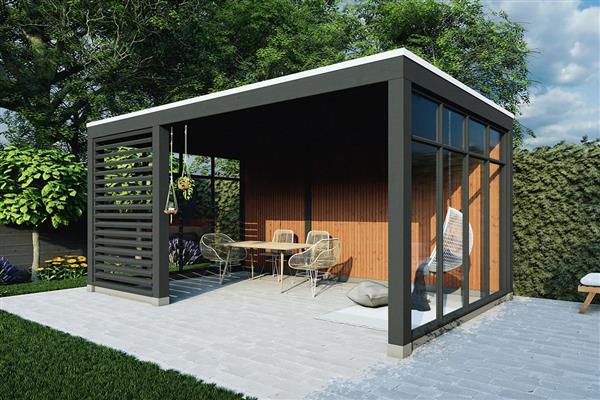 Grote foto overkapping palermo type b 610 x 370 cm tuin en terras tuinhuisjes en blokhutten